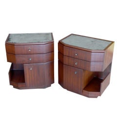 Pair of Italian Geometric Nightstands