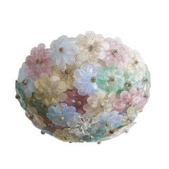 Barovier Glass Flower Flush Mount Barovier Glass Flower Flush Mount