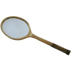 Solid Brass Tennis Racket Mirror