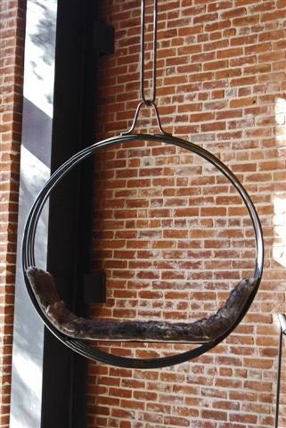 Hanging Swing Chair Aux Deux In Excellent Condition For Sale In St. Helena, CA