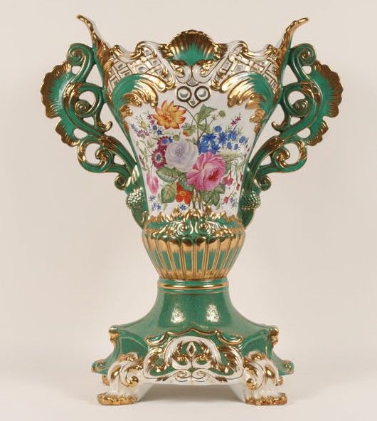 Pair of Sevres Style, Old Paris, 19th Century Monumental Urns