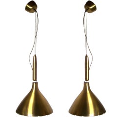 Pair of Fine & Rare Pendant Lights by Paavo Tynell