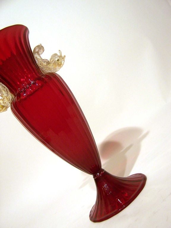 Salviati Vase with Applied Fish, Murano, Italy For Sale 5