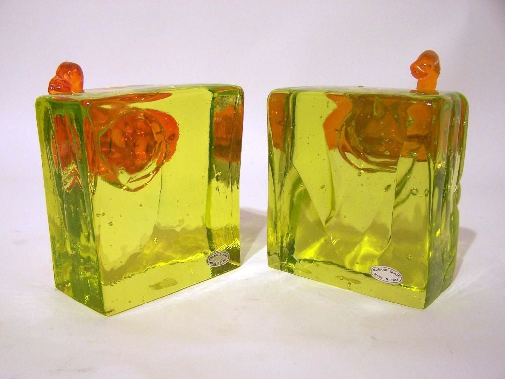 Cenedese Bookends, Pair, Murano, Italy 3