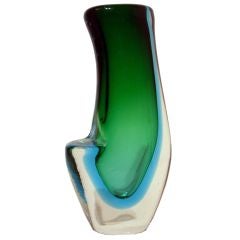 Large & Colorful Seguso Vase, Sommerso