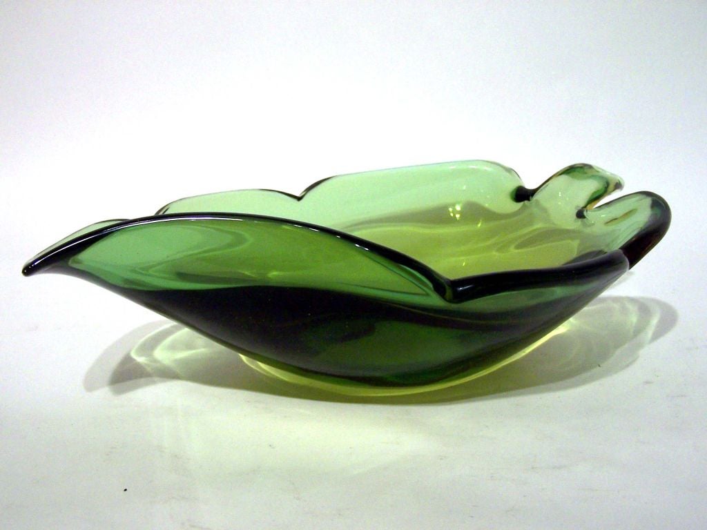 Archimede Seguso Large Leaf Bowl