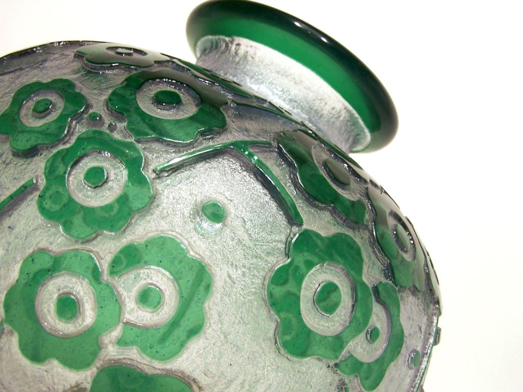 Blown Glass Fine & Rare Daum Nancy Vase