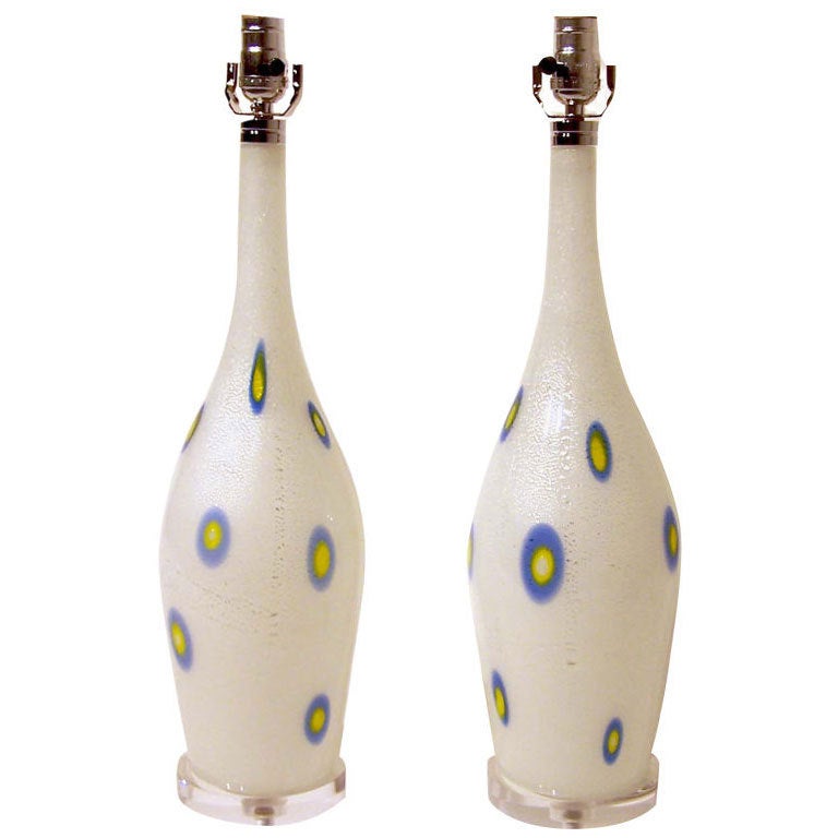 Rare Pair of Lamps by Giulio Radi for A.V.E.M. For Sale