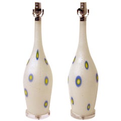 Pair of Lamps by Giulio Radi for A.V.E.M., Murano, Italy