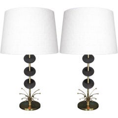 Retro Pair of Rembrandt Fountain Form Table Lamps