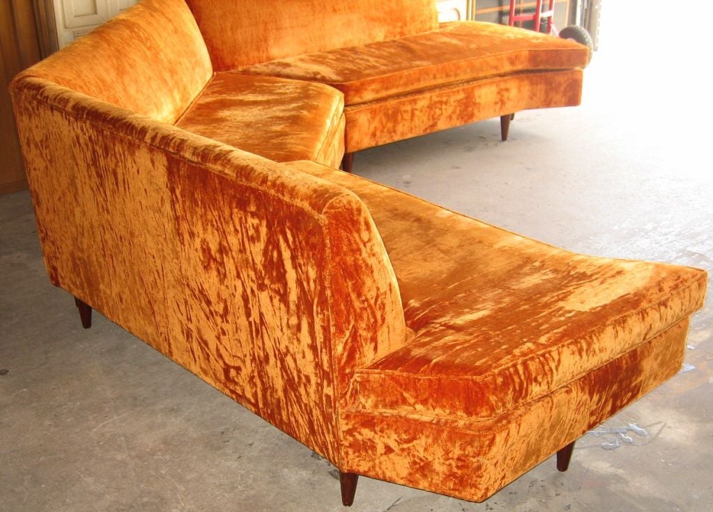 Mid Century Modern Three Piece Sectional Sofa 1