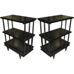 Pair of Kent Coffey Tiered End Tables or Bookshelves