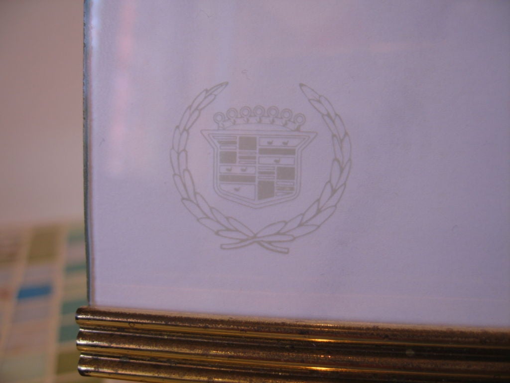 Solid Brass Easel Photo Frame for Cadillac Motor Car Division