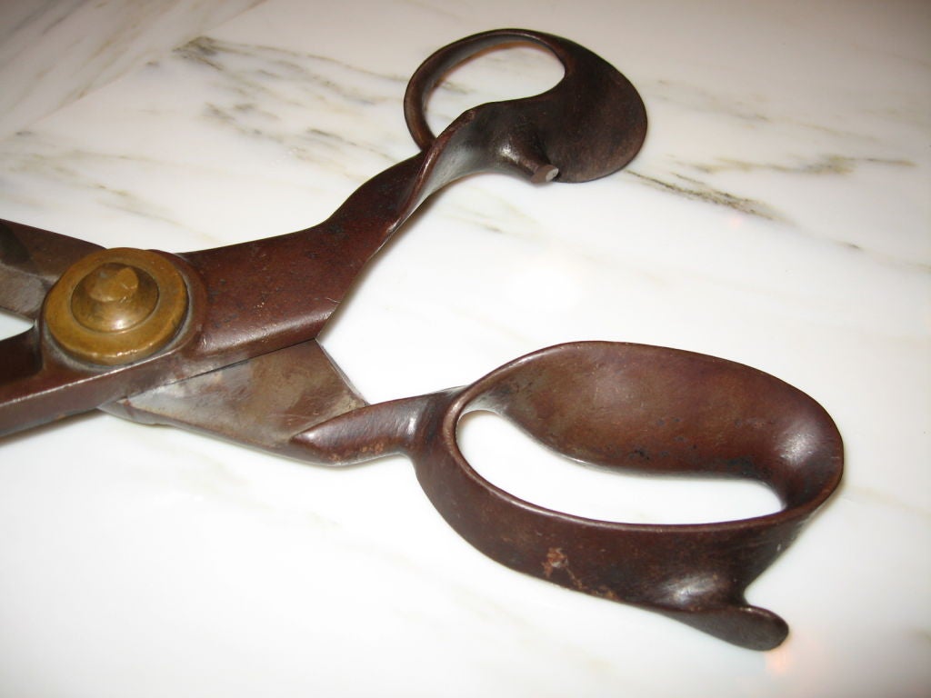 American Giant Antique Pair of Fabric Shears or Scissors For Sale