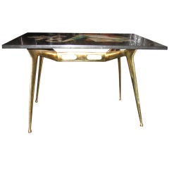 Italian Faux Pietra Dura Occasional Table Italian Faux Pietra Dura Occasional Table