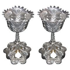 Magnificent Pair of Arthur Court Elephant Form Champagne Stands