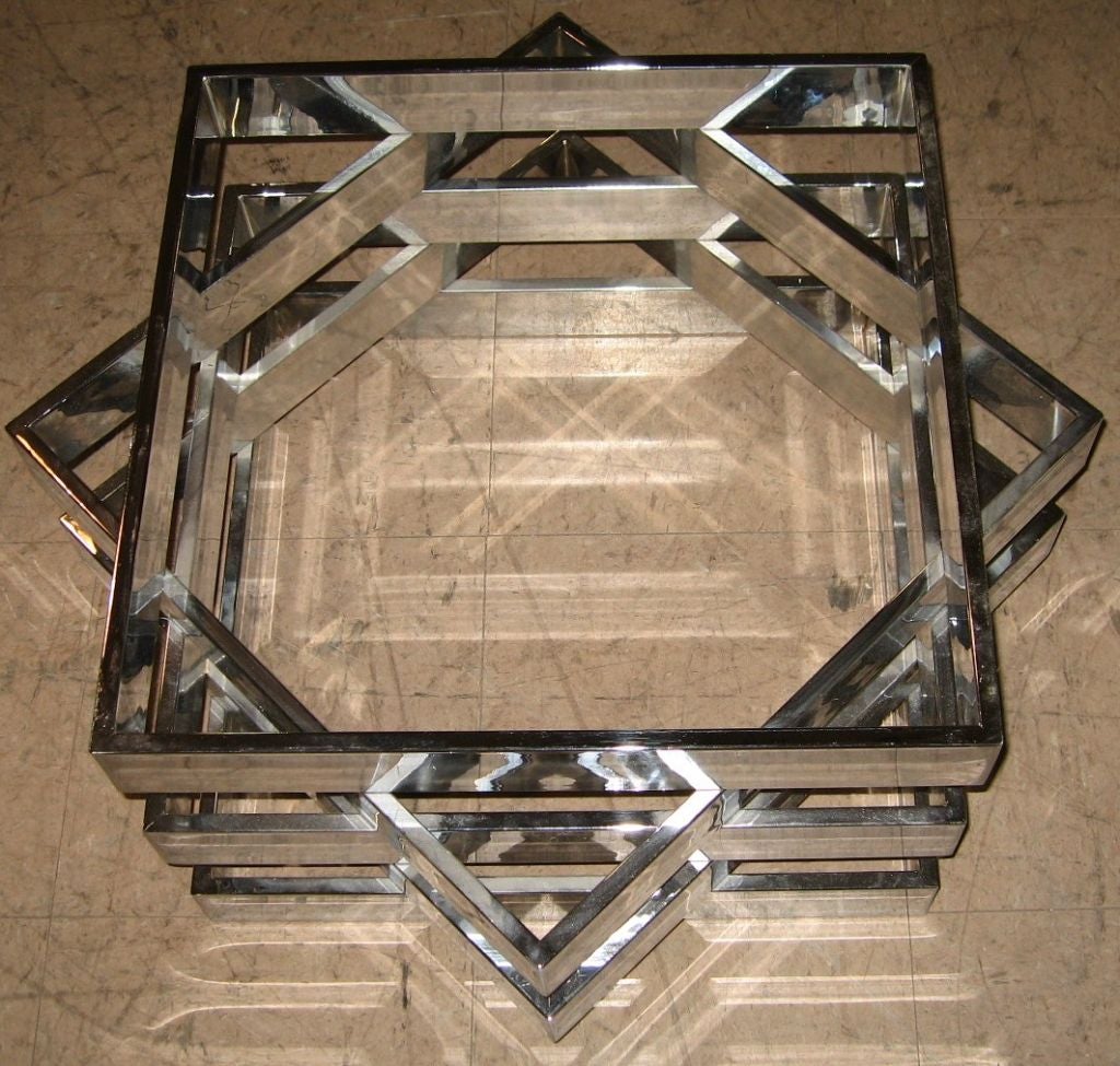Heavy Duty Mid Century Modern Geometric Form Coffee Table Base