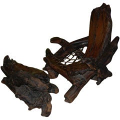 Redwood Chair and Ottoman