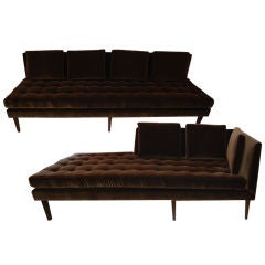 RARE EDWARD WORMLEY FOR DUNBAR SOFA AND CHAISE SET