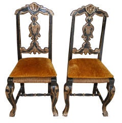 WONDERFUL PAIR  OF ITALIAN SIDE CHAIRS