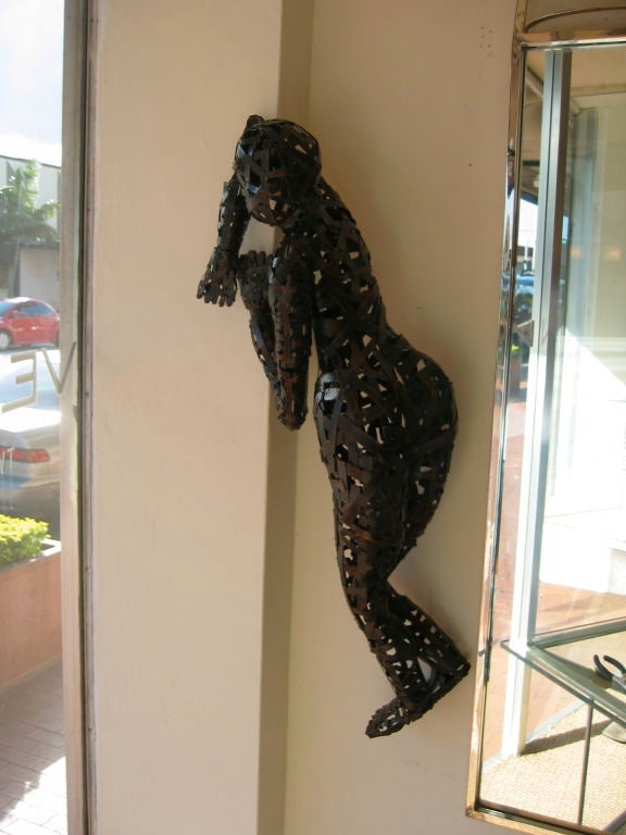 Woven Metal Female Form Sculpture SALE 3