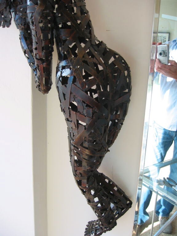 American Woven Metal Female Form Sculpture SALE