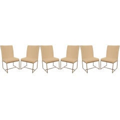 Six Milo Baughman for Thayer Coggin  Architectural Chrome Chairs