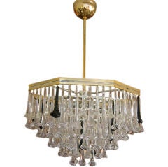 Cascading Hand Blown Murano Glass Chandelier