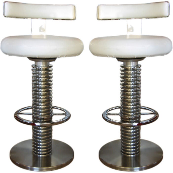 Stunning Pair of Pace Collection Bar Stools
