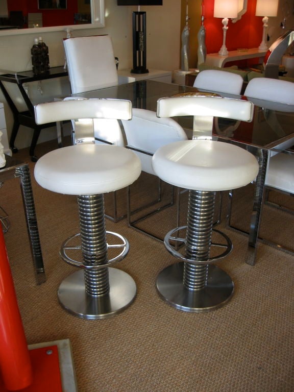 American Stunning Pair of Pace Collection Bar Stools