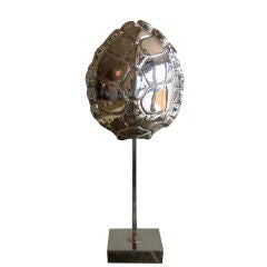 Nickel Silvered Tortoise Shell Lamp by Casa Bique