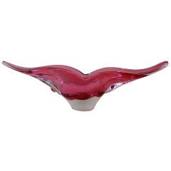 Elongated Glass Centerpiece Bowl