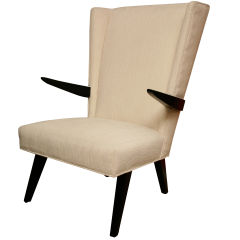 Italian Sculptural Wing Chair