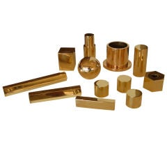 Collection of Twelve Polished Bronze Architectural Elements