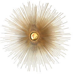 Large Scale Brass Starburst Wall Sculpture