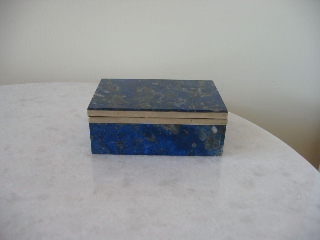 Chilean Lovely Lapis & Sterling Box