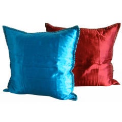 Pair of Large Luscious Anichini Silk Pillows 3