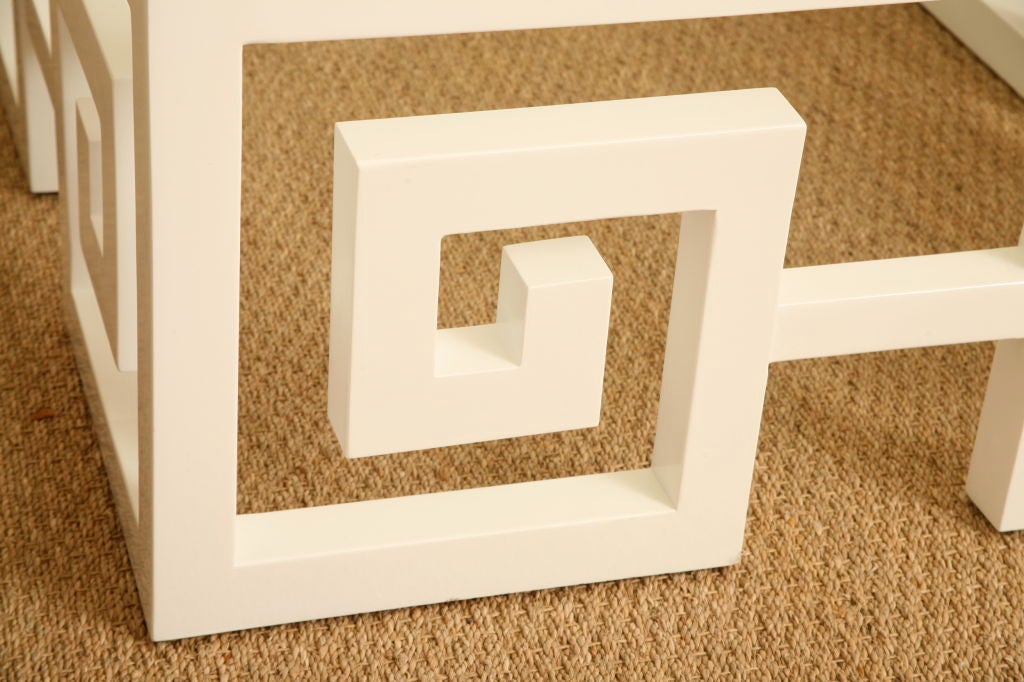 Impressive White Lacquered Greek Key Cocktail Table at 1stDibs | greek ...