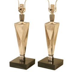 Original Rare Pair Metal Rembrandt Lamps