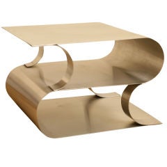 Francois Monnet Sculptural Folded Steel Side Table