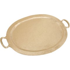 Vintage Hand Hammered Nickel Silvered Tray