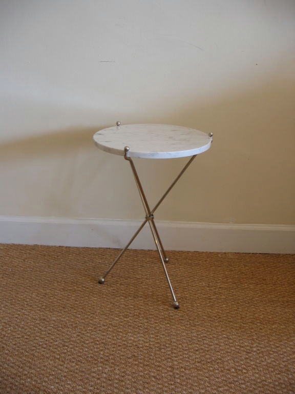 Classic Italian Tripod Table with Marble Top