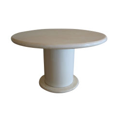 Round Lacquered Goatskin Table in the manner of Karl Springer
