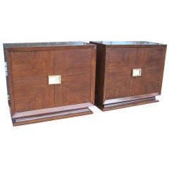 Pair of Rare Grosfeld House Cabinets (foil labeled)