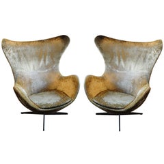Vintage Rare Arne Jacobsen Egg Chairs (Labelled)