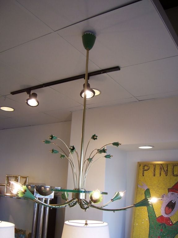 Whimsical Italian Flower Buds Chandelier 'vintage' In Good Condition In East Hampton, NY