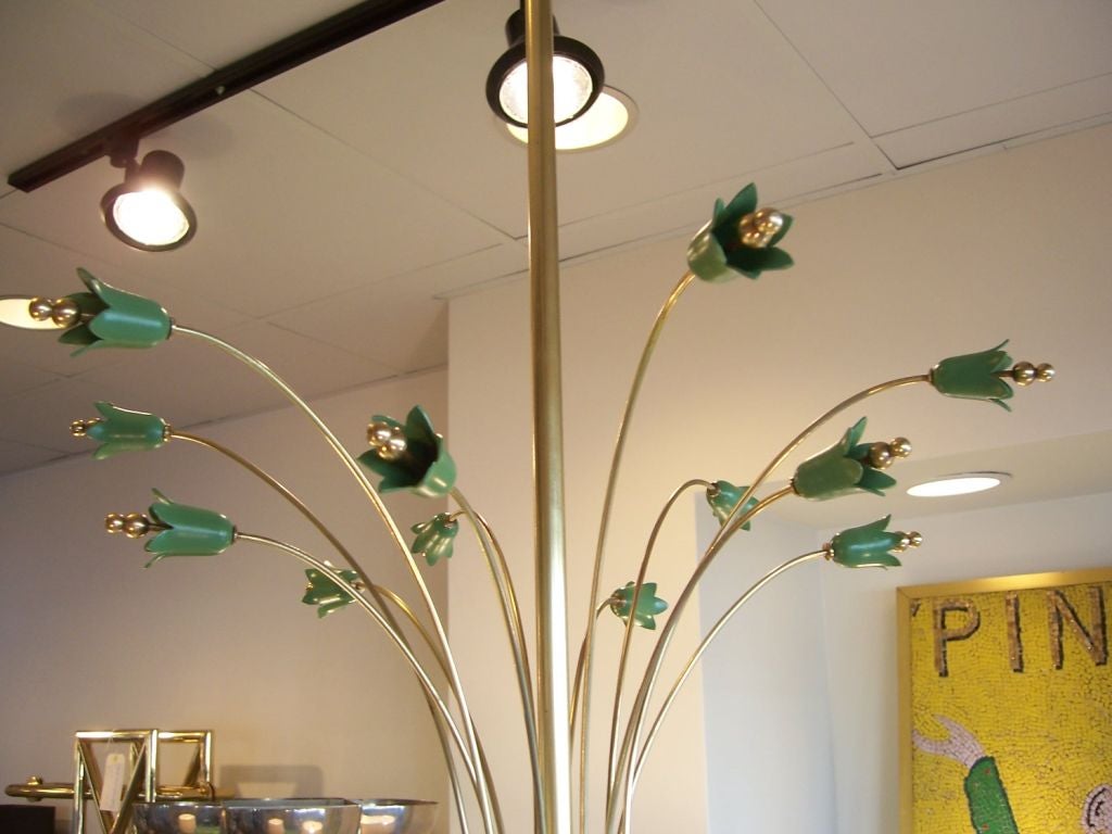 Mid-Century Modern Whimsical Italian Flower Buds Chandelier 'vintage'