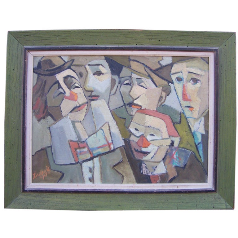 Huile originale sur massonite de l'artiste : Herskowitz (école russe) en vente
