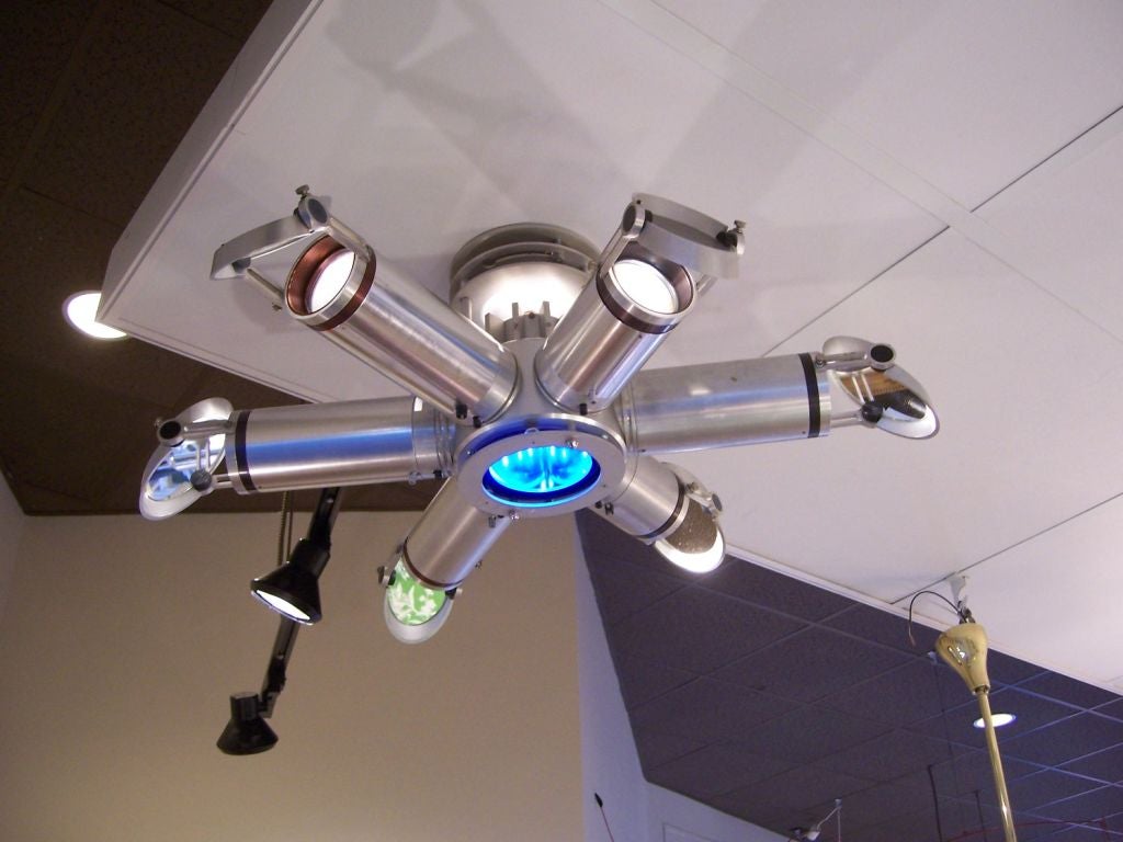 American Satellite Style Industrial Ceiling Mount Light Fixture For Sale