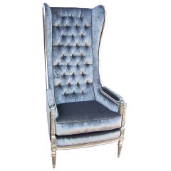 Louis Style Tall Wingback Armchair